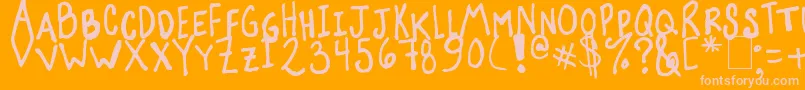 Suzanna Font – Pink Fonts on Orange Background