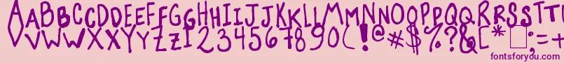 Suzanna Font – Purple Fonts on Pink Background