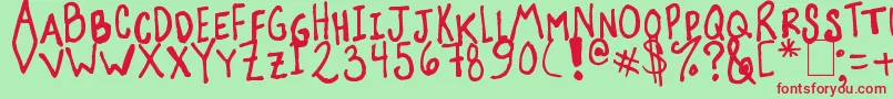 Suzanna Font – Red Fonts on Green Background