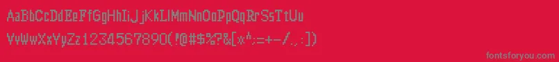 Altima-Schriftart – Graue Schriften auf rotem Hintergrund