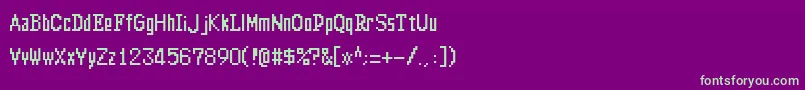 Altima-Schriftart – Grüne Schriften auf violettem Hintergrund