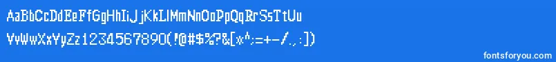 フォントAltima – 青い背景に白い文字