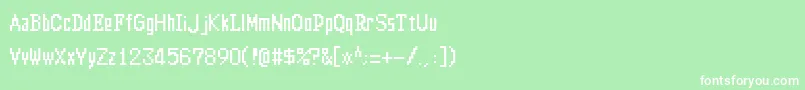 フォントAltima – 緑の背景に白い文字