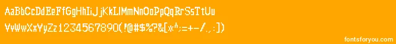 フォントAltima – オレンジの背景に白い文字