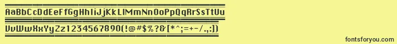 Buttonhilightflf Font – Black Fonts on Yellow Background