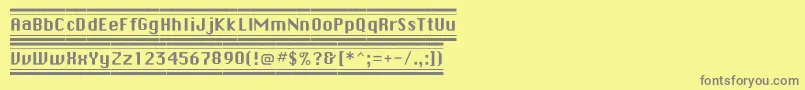 Buttonhilightflf Font – Gray Fonts on Yellow Background
