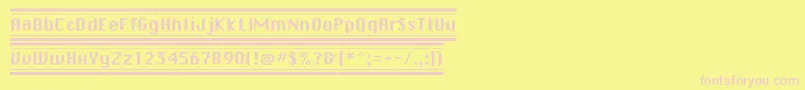 Buttonhilightflf Font – Pink Fonts on Yellow Background