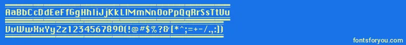Шрифт Buttonhilightflf – жёлтые шрифты на синем фоне