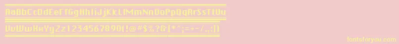 Buttonhilightflf Font – Yellow Fonts on Pink Background