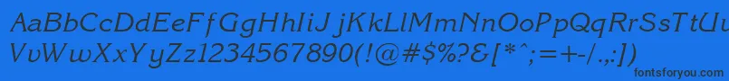 Шрифт Korin27 – чёрные шрифты на синем фоне