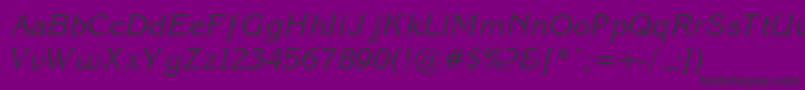 フォントKorin27 – 紫の背景に黒い文字