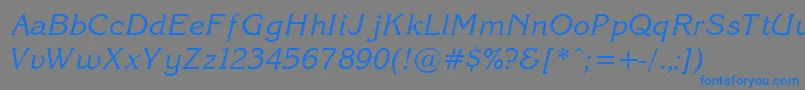 Korin27 Font – Blue Fonts on Gray Background