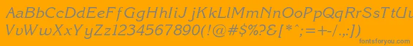 Korin27 Font – Gray Fonts on Orange Background