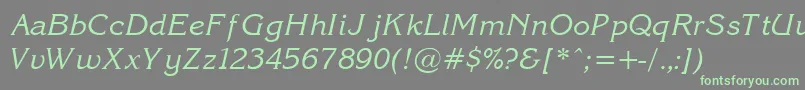 Korin27 Font – Green Fonts on Gray Background