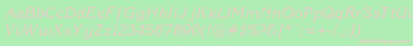 Korin27 Font – Pink Fonts on Green Background