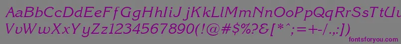 Korin27-Schriftart – Violette Schriften auf grauem Hintergrund