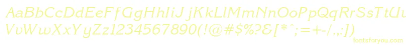 Korin27 Font – Yellow Fonts on White Background
