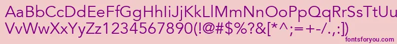AvenirLt45Book Font – Purple Fonts on Pink Background