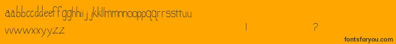 Doober Font – Black Fonts on Orange Background