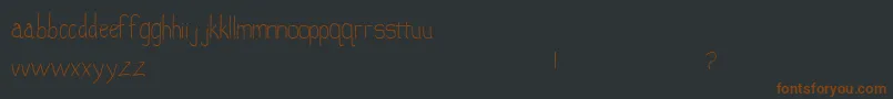 Fonte Doober – fontes marrons em um fundo preto