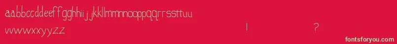 Doober Font – Green Fonts on Red Background