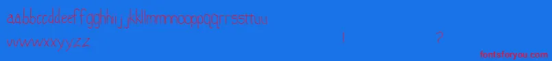 Doober Font – Red Fonts on Blue Background