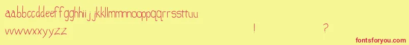 Doober Font – Red Fonts on Yellow Background