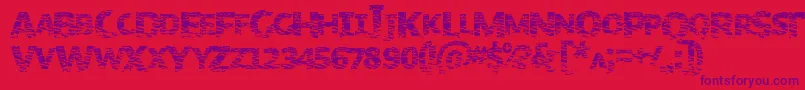 Organicnature-Schriftart – Violette Schriften auf rotem Hintergrund