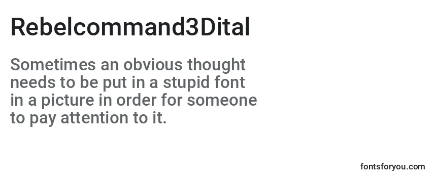 Review of the Rebelcommand3Dital Font
