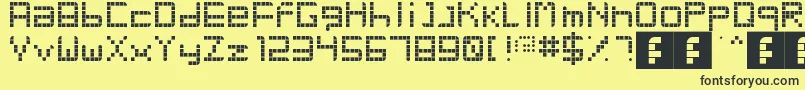 RetroParty Font – Black Fonts on Yellow Background