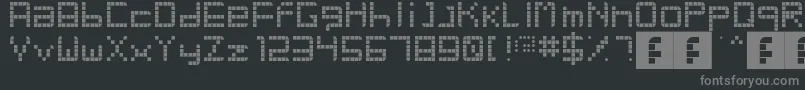 Шрифт RetroParty – серые шрифты на чёрном фоне