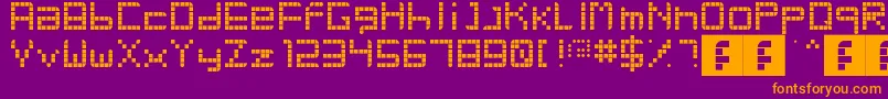 RetroParty Font – Orange Fonts on Purple Background