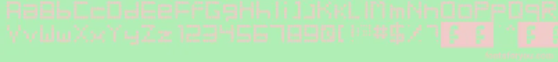 RetroParty Font – Pink Fonts on Green Background