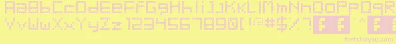 RetroParty Font – Pink Fonts on Yellow Background