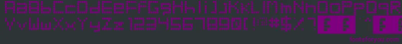 RetroParty-fontti – violetit fontit mustalla taustalla