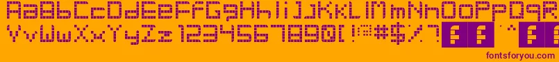 RetroParty Font – Purple Fonts on Orange Background