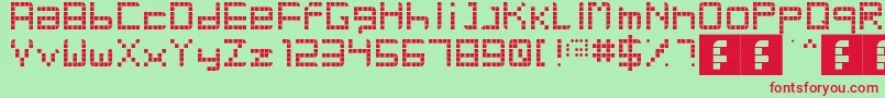RetroParty Font – Red Fonts on Green Background