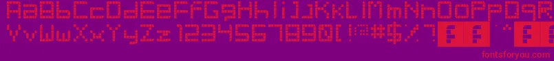 RetroParty Font – Red Fonts on Purple Background