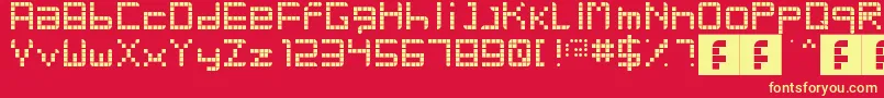 RetroParty Font – Yellow Fonts on Red Background