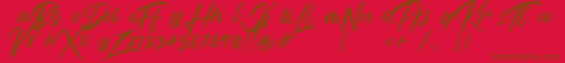 En savoir plus sur la police VaughanHandstylishfontDemo Police VaughanHandstylishfontDemo – polices brunes sur fond rouge
