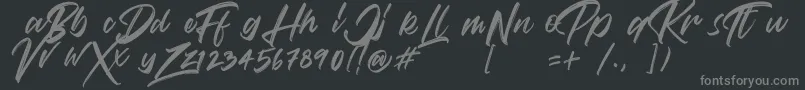 Police VaughanHandstylishfontDemo – polices grises sur fond noir