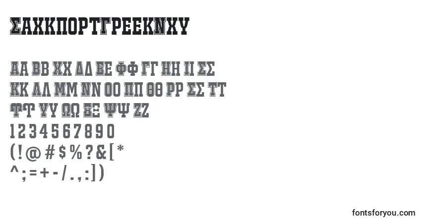 A fonte JackportGreekNcv – alfabeto, números, caracteres especiais