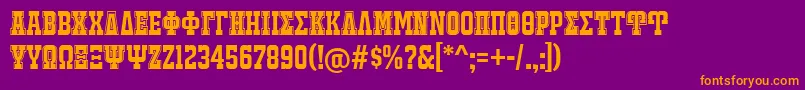 JackportGreekNcv Font – Orange Fonts on Purple Background