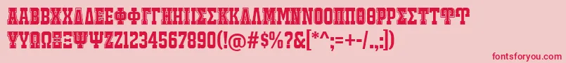 JackportGreekNcv Font – Red Fonts on Pink Background
