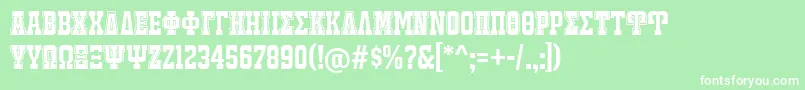 JackportGreekNcv Font – White Fonts on Green Background