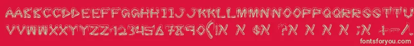 IceSticks Font – Green Fonts on Red Background