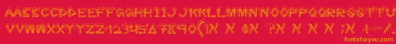 IceSticks Font – Orange Fonts on Red Background