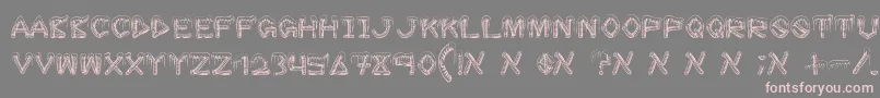 フォントIceSticks – 灰色の背景にピンクのフォント