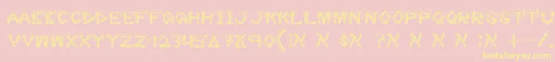 IceSticks Font – Yellow Fonts on Pink Background