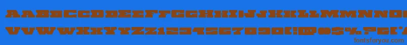 Chicagoexpressexpand Font – Brown Fonts on Blue Background